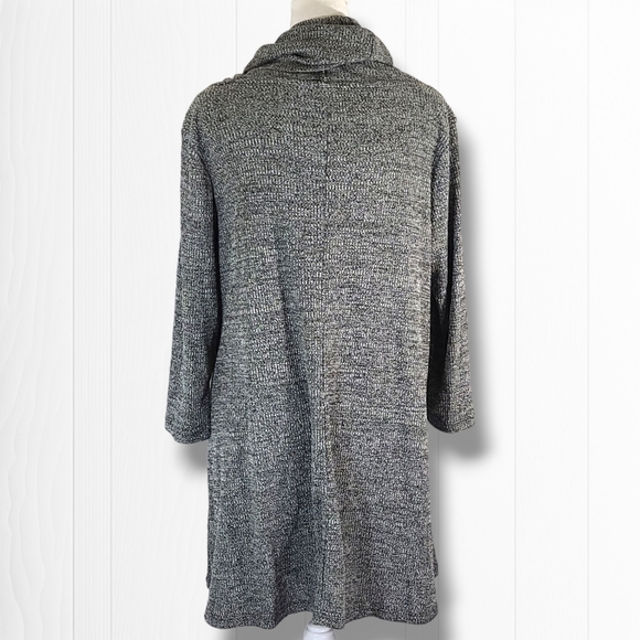 New York & Company Women's Gray Cowl Neck Sweater Mini Dress Size Medium - Picture 7 of 10